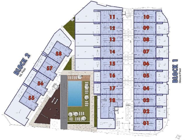 2 soveværelse Lejlighed til salg i La Marina, Elche / Elx med swimmingpool - € 265.000 (Ref: 9440034)