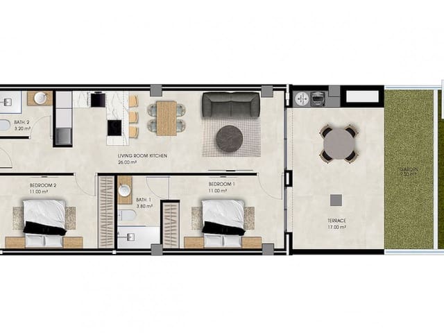 2 soveværelse Lejlighed til salg i La Marina, Elche / Elx med swimmingpool - € 265.000 (Ref: 9440034)