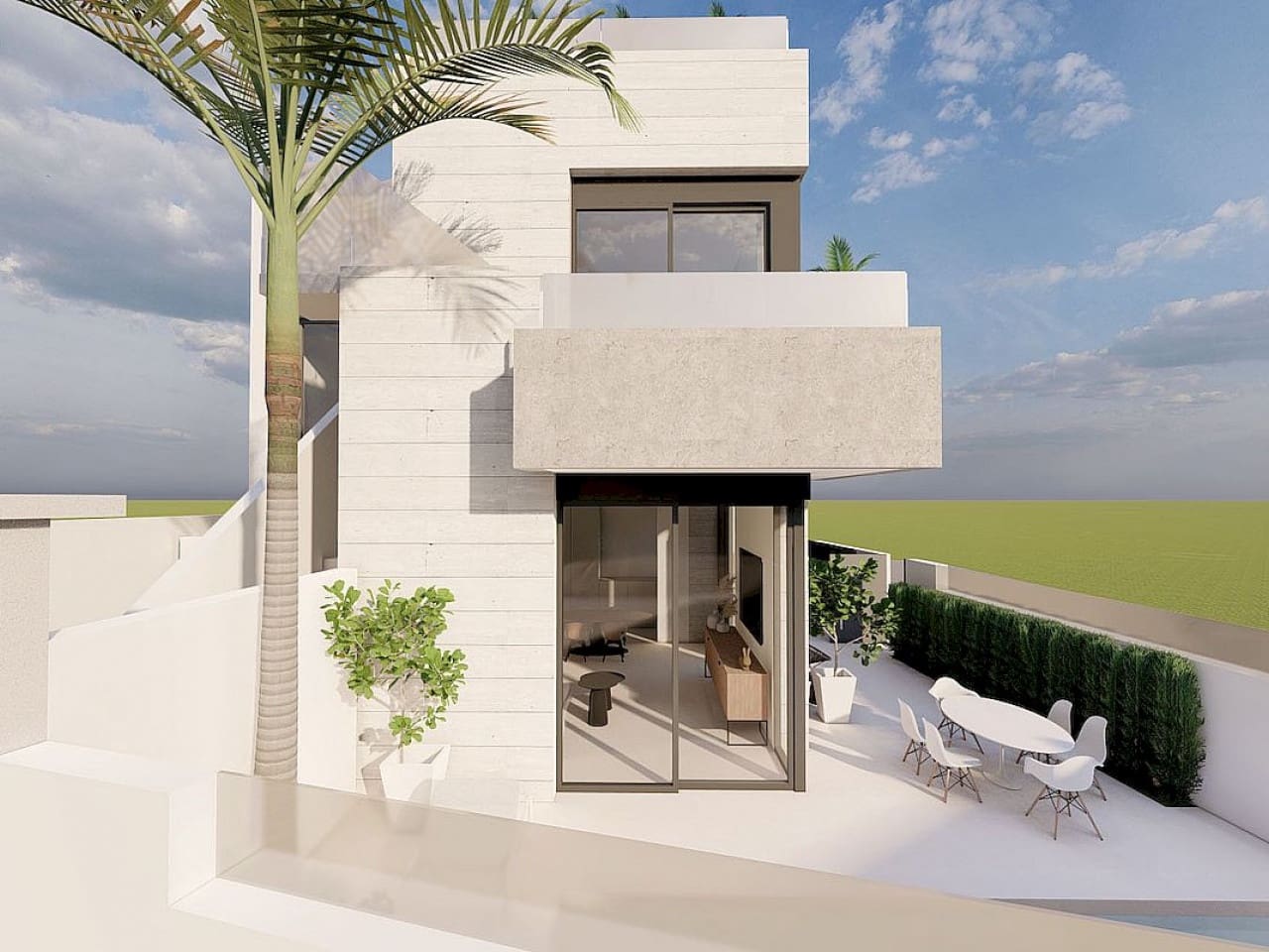 2 soveværelse Rækkehus til salg i Pilar de la Horadada med swimmingpool - € 359.000 (Ref: 9440037)