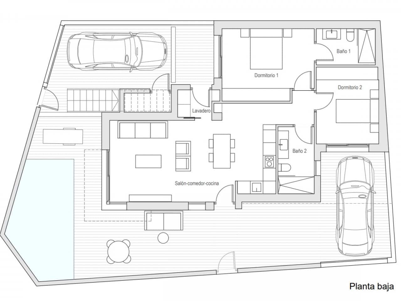 2 soveværelse Rækkehus til salg i Pilar de la Horadada med swimmingpool - € 359.000 (Ref: 9440037)