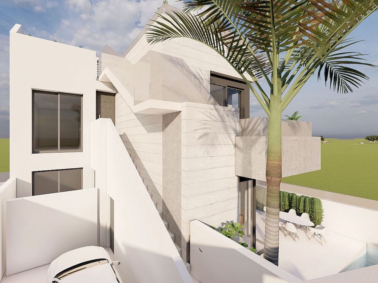 2 soveværelse Rækkehus til salg i Pilar de la Horadada med swimmingpool - € 359.000 (Ref: 9440037)