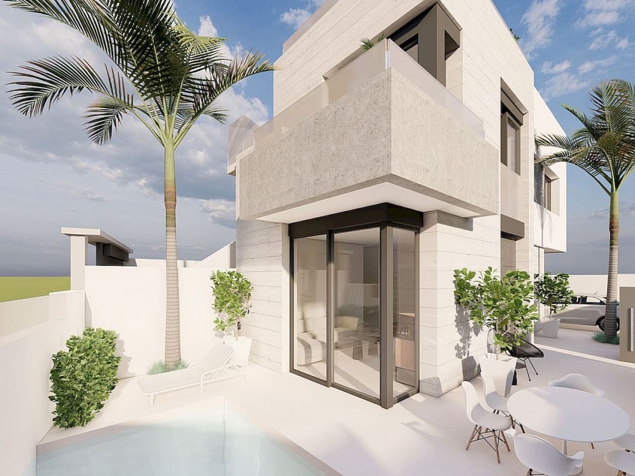 2 soveværelse Rækkehus til salg i Pilar de la Horadada med swimmingpool - € 369.000 (Ref: 9440038)