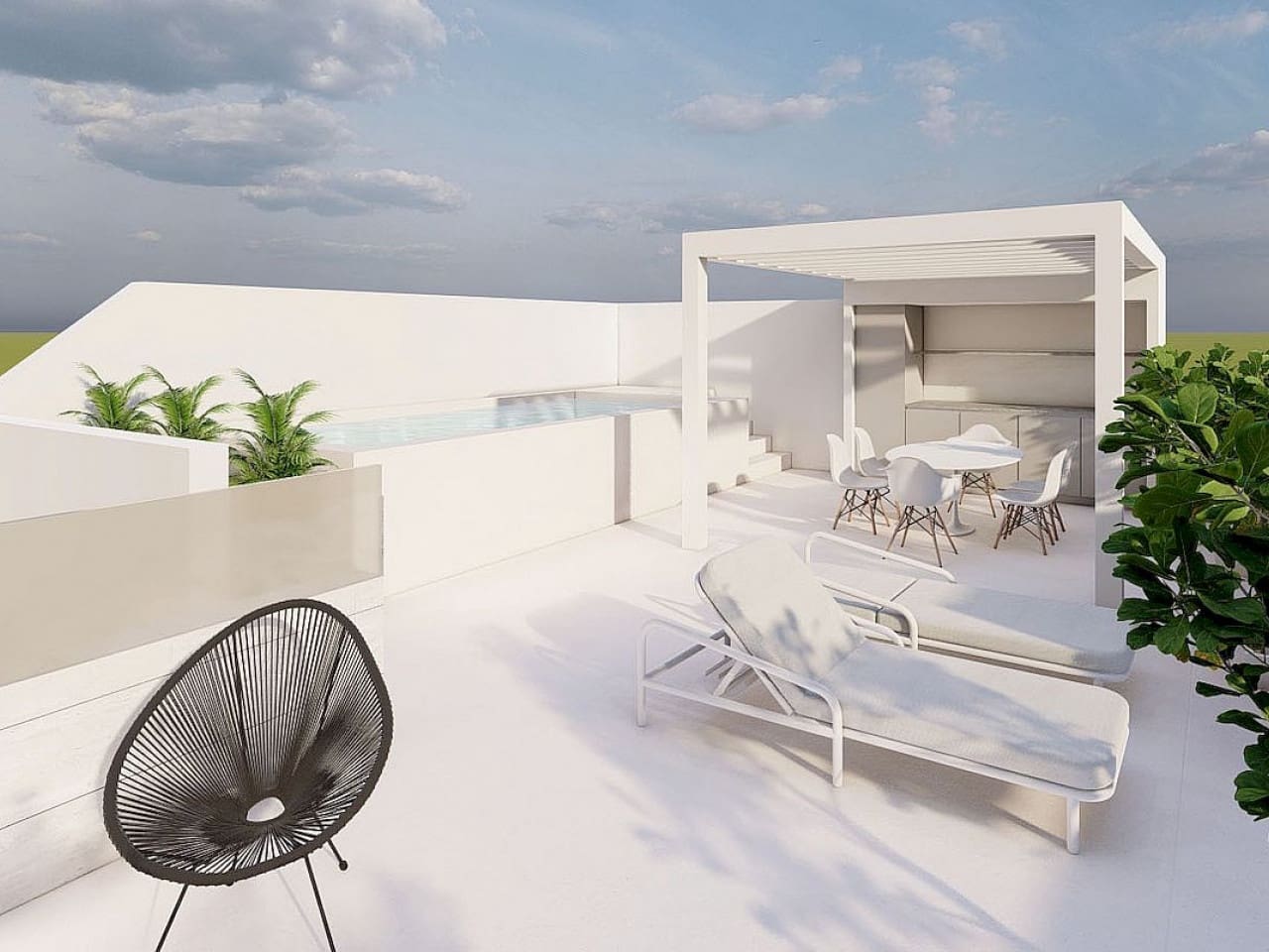 2 soveværelse Rækkehus til salg i Pilar de la Horadada med swimmingpool - € 369.000 (Ref: 9440038)