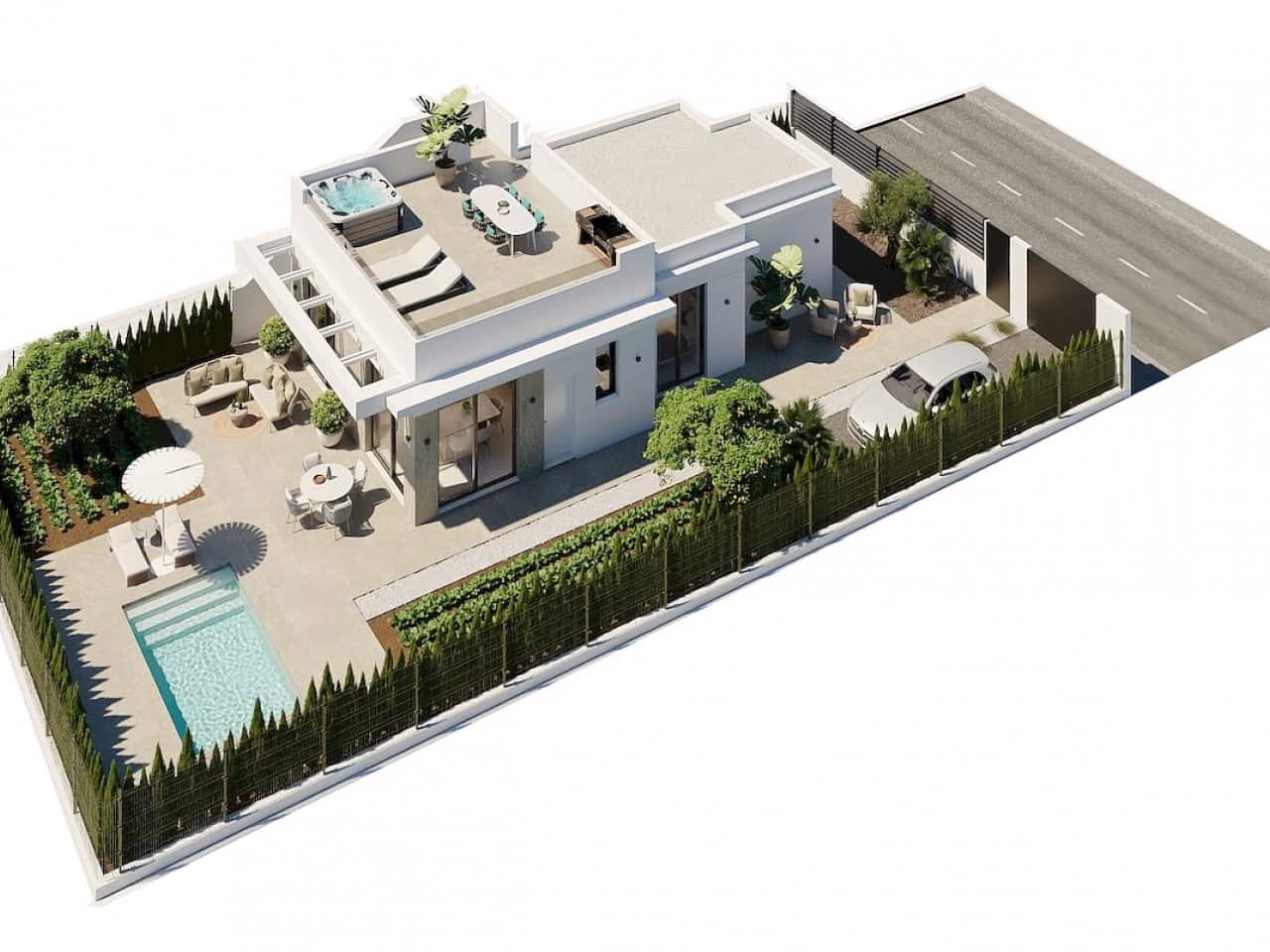 3 makuuhuone Huvila myytävänä paikassa Fuente Alamo de Murcia mukana uima-altaan - 499 900 € (Ref: 9440040)