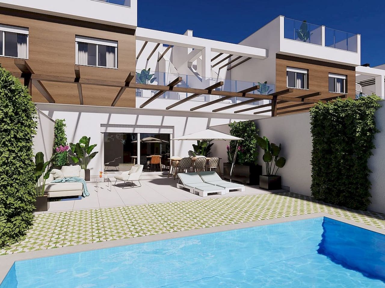 3 makuuhuone Omakotitalo myytävänä paikassa Los Alcazares mukana uima-altaan - 357 000 € (Ref: 9440041)