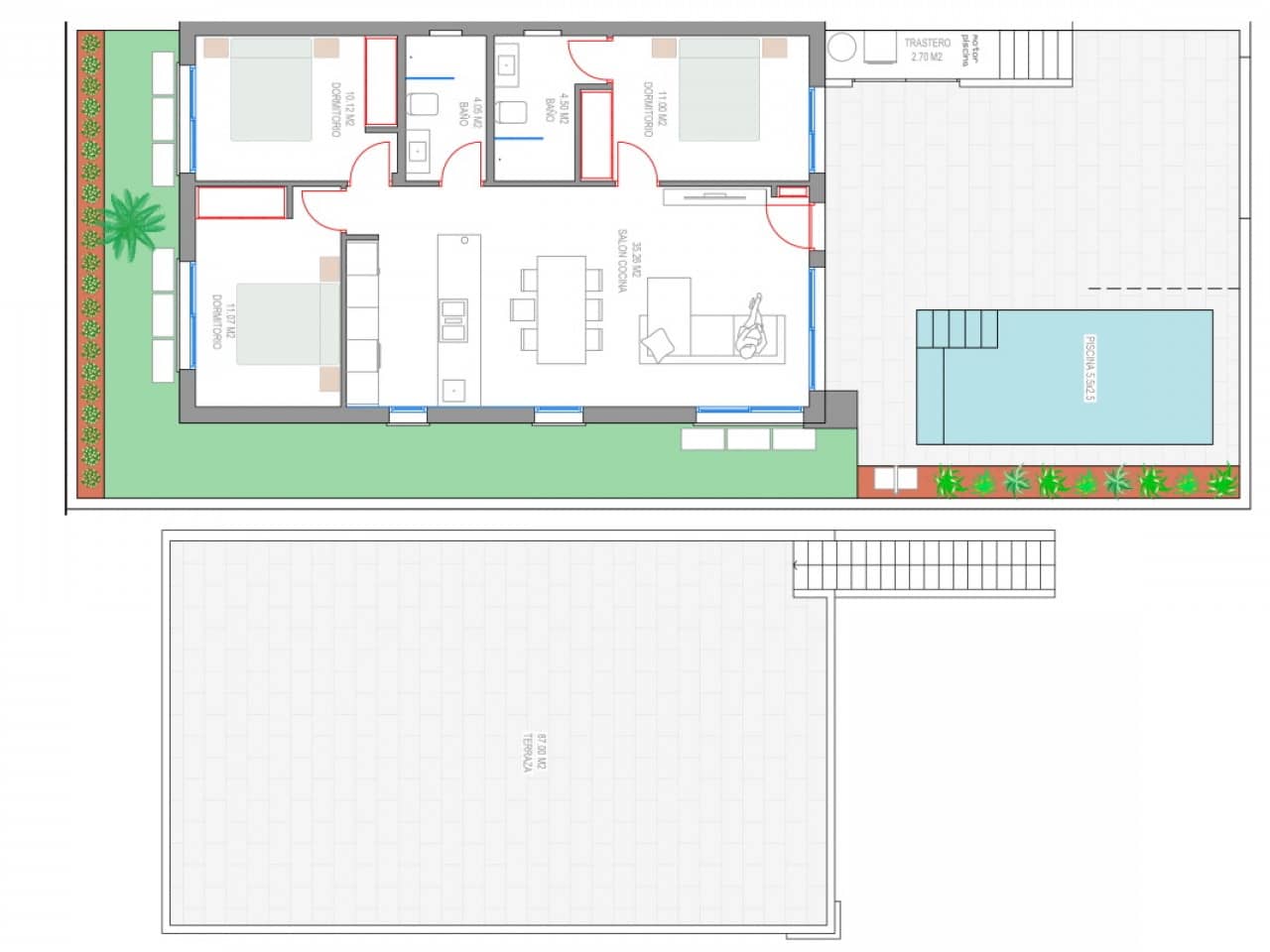 3 sovrum Villa till salu i San Javier med pool - 699 900 € (Ref: 9473136)