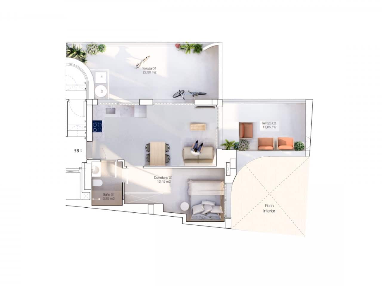 2 soveværelse Penthouse til salg i Torrevieja med swimmingpool - € 459.000 (Ref: 9476188)