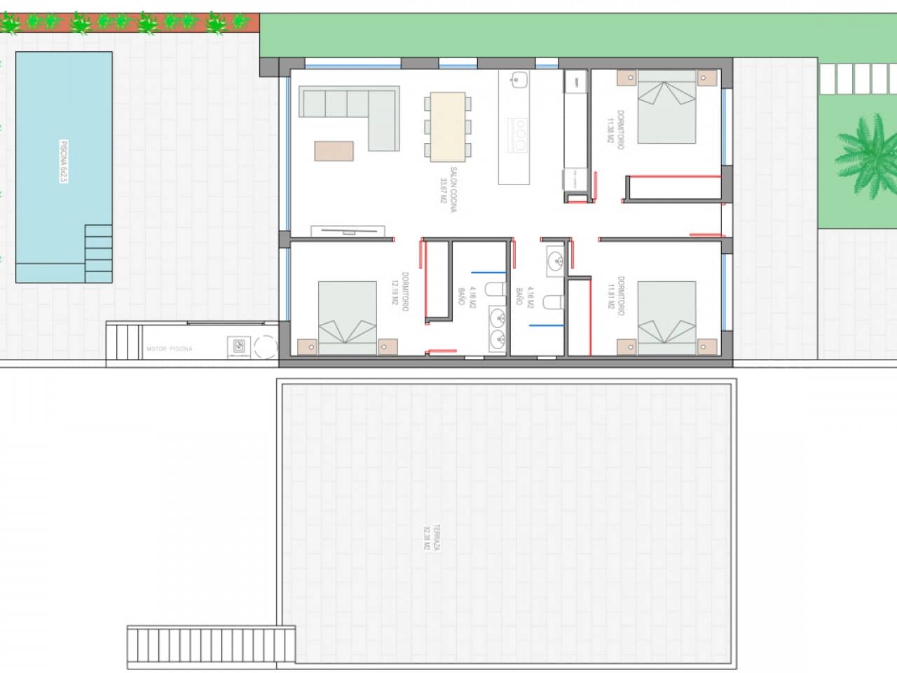 3 bedroom Villa for sale in Los Alcazares with pool - € 499,900 (Ref: 9508968)