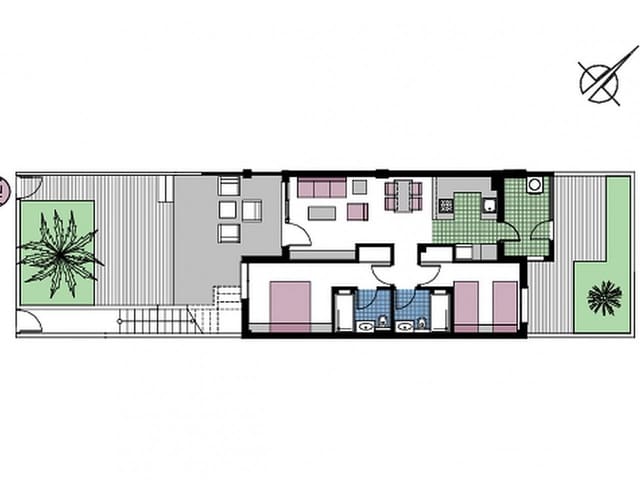 2 bedroom Terraced Villa for sale in Mil Palmeras, Pilar de la Horadada with pool - € 349,000 (Ref: 9516004)