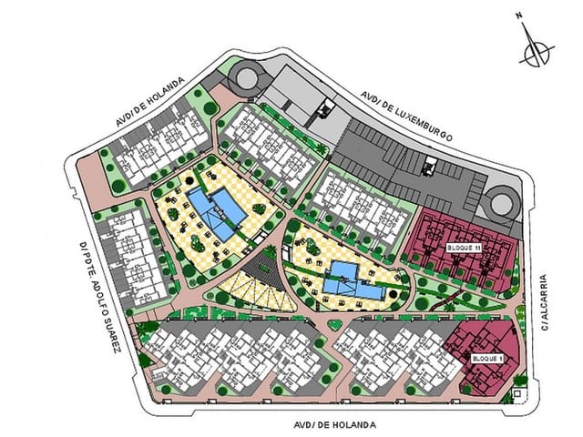 2 bedroom Terraced Villa for sale in Mil Palmeras, Pilar de la Horadada with pool - € 349,000 (Ref: 9516004)