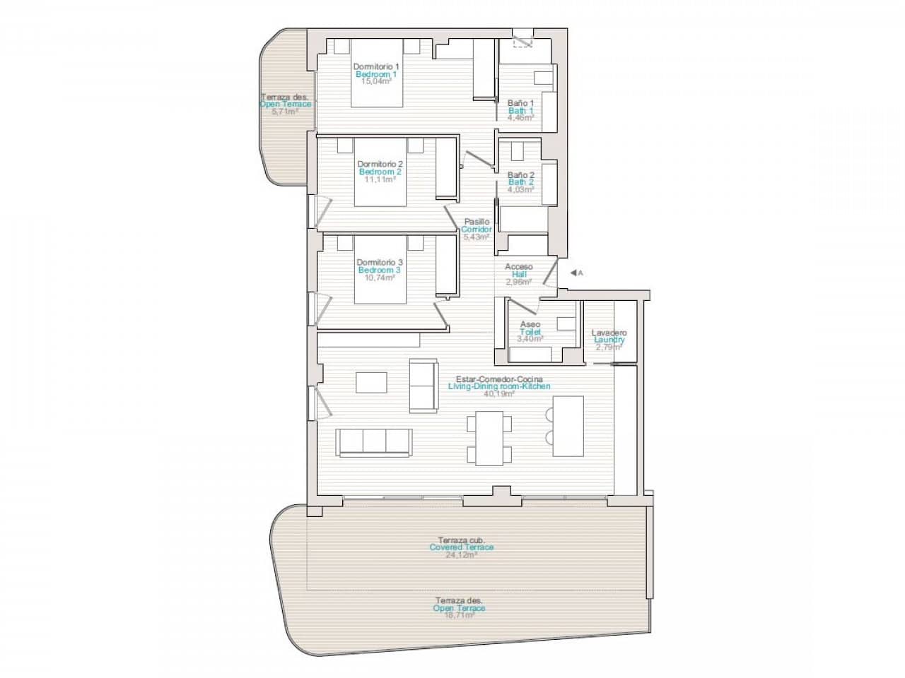3 camera da letto Attico in vendita in La Villajoyosa / Vila Joiosa con piscina - 1.460.000 € (Rif: 9534015)