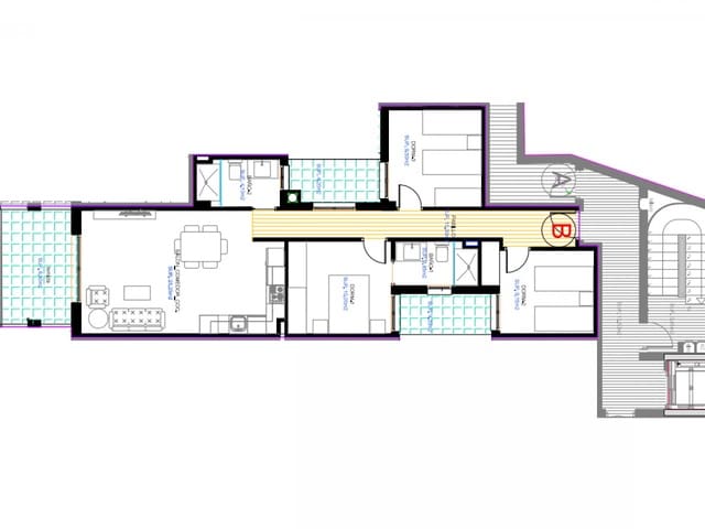 2 bedroom Penthouse for sale in Torrevieja with pool - € 419,000 (Ref: 9534022)