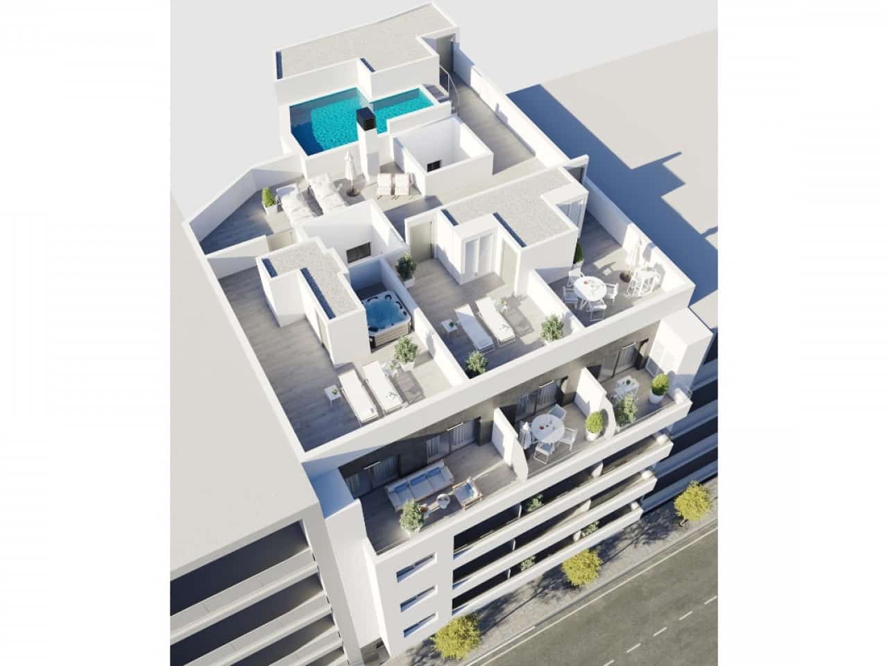 Ático de 3 habitaciones en Torrevieja en venta con piscina - 469.000 € (Ref: 9534023)