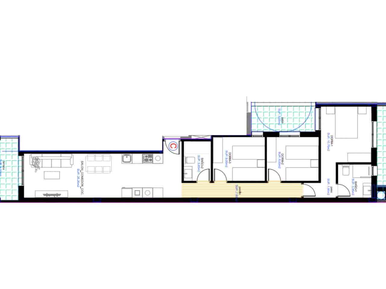 1 soveværelse Penthouse til salg i Torrevieja med swimmingpool - € 259.000 (Ref: 9548544)