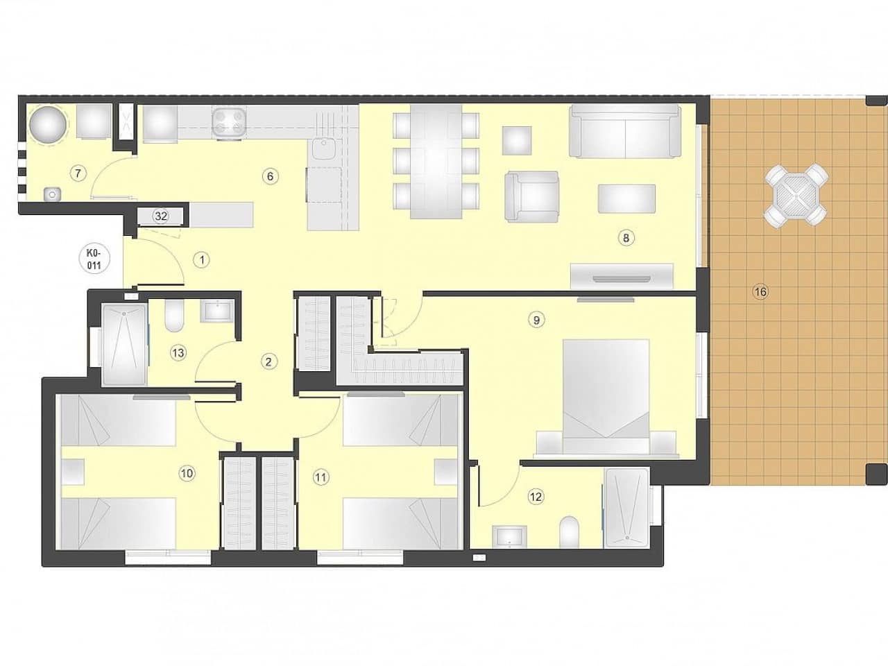 1 sovrum Takvåning till salu i San Juan de los Terreros med pool - 182 000 € (Ref: 9569051)