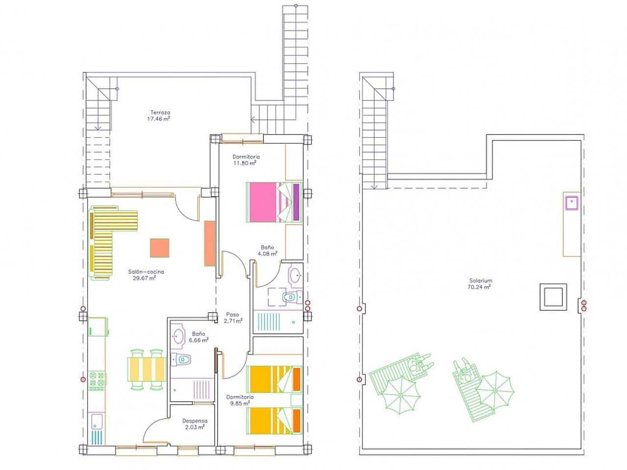3 quarto Moradia em Banda para venda em San Javier com piscina - 258 900 € (Ref: 9583105)