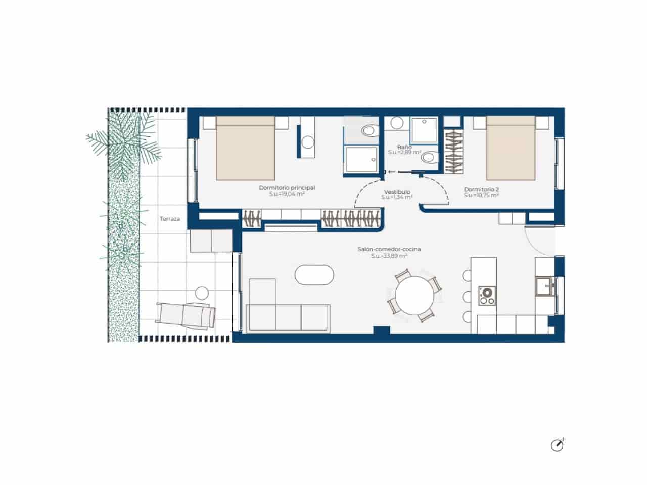 2 makuuhuone Huoneisto myytävänä paikassa Banos y Mendigo mukana uima-altaan - 299 000 € (Ref: 9591624)