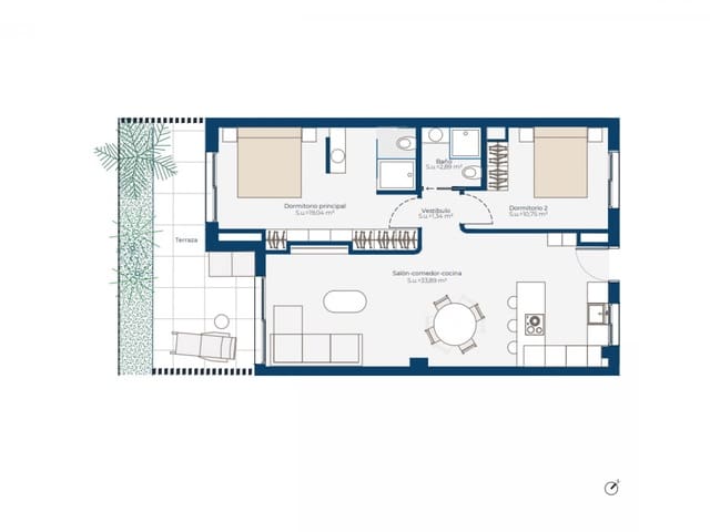 2 makuuhuone Kattohuoneisto myytävänä paikassa Baños y Mendigo, Murcia kaupunki mukana uima-altaan - 410 000 € (Ref: 9591626)