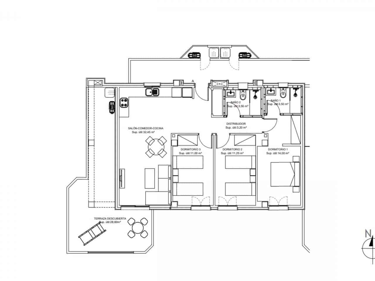 2 sovrum Lägenhet till salu i Benidorm med pool - 398 300 € (Ref: 9605254)