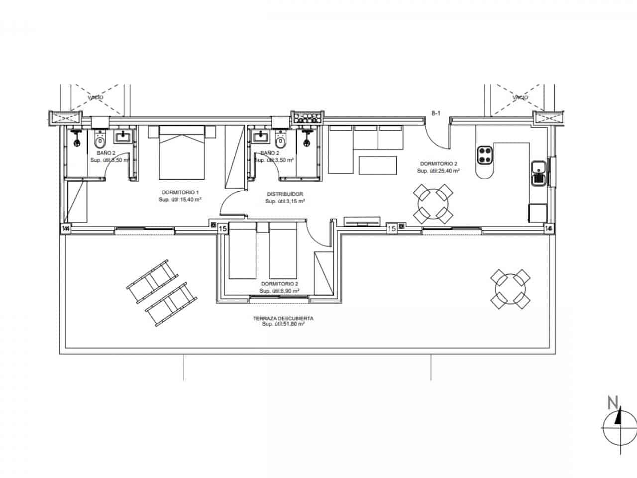 2 soverom Penthouse til salgs i Benidorm med svømmebasseng - € 720 000 (Ref: 9605256)
