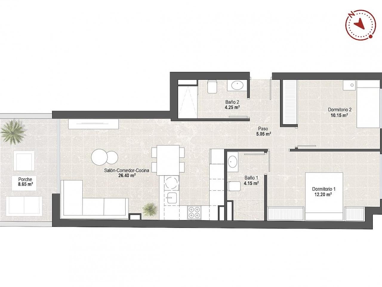 1 soveværelse Lejlighed til salg i Lo Pagan med swimmingpool - € 206.900 (Ref: 9608312)