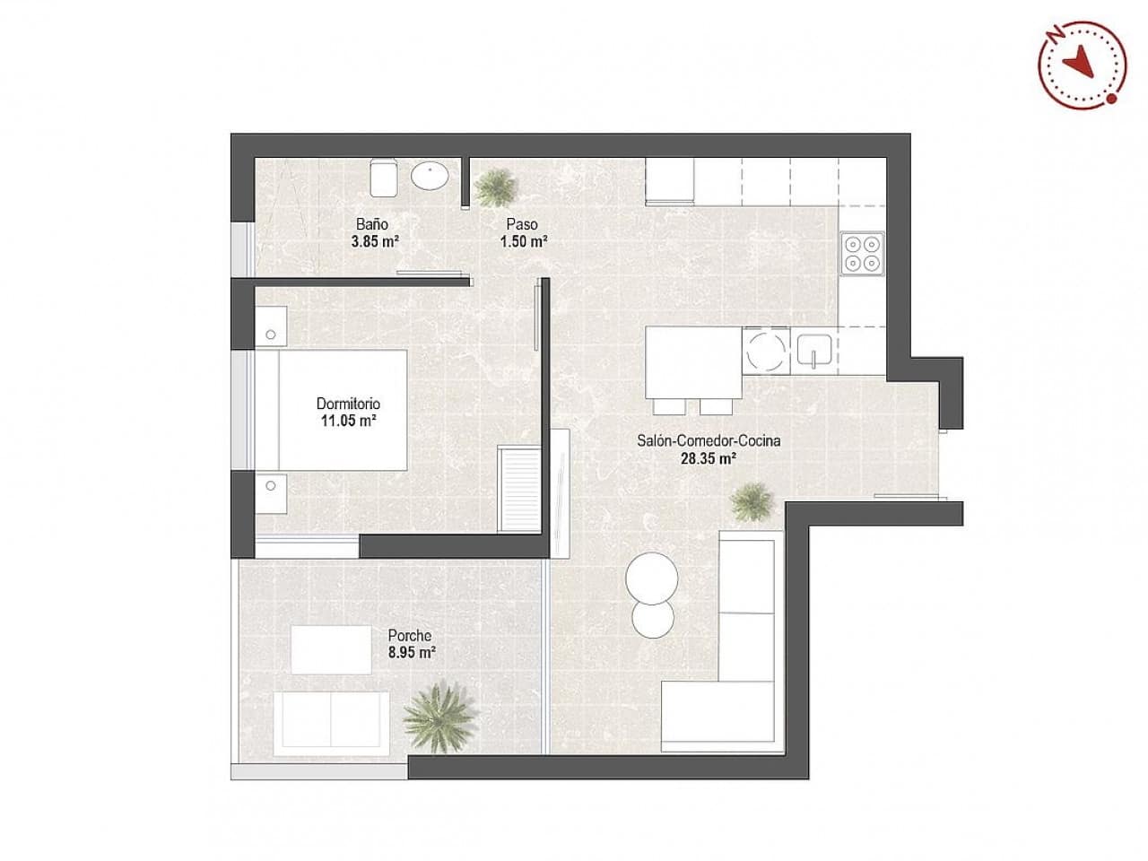 2 soverom Leilighet til salgs i Lo Pagan med svømmebasseng - € 229 900 (Ref: 9608313)