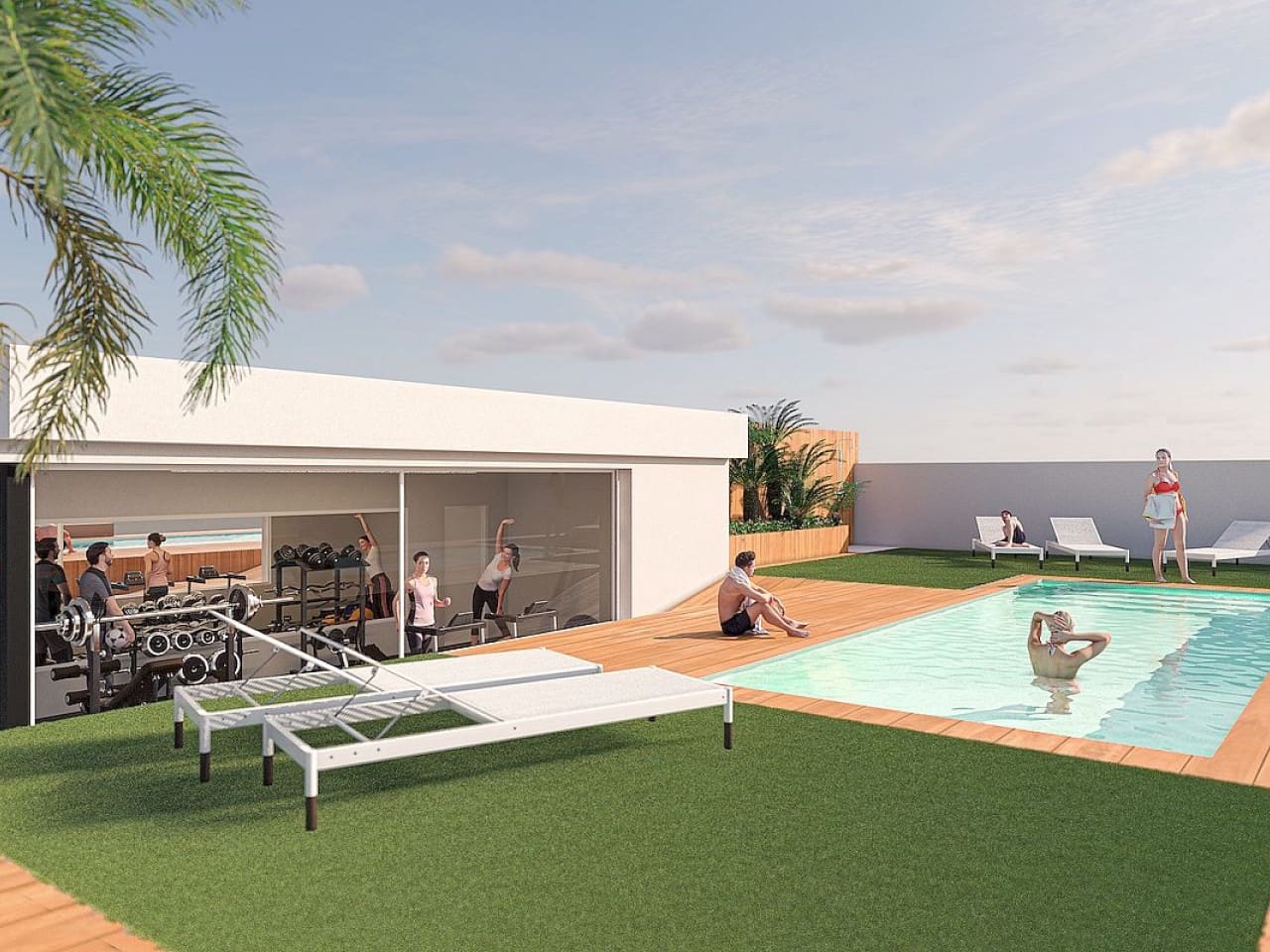 2 soveværelse Penthouse til salg i Lo Pagan med swimmingpool - € 259.900 (Ref: 9608315)