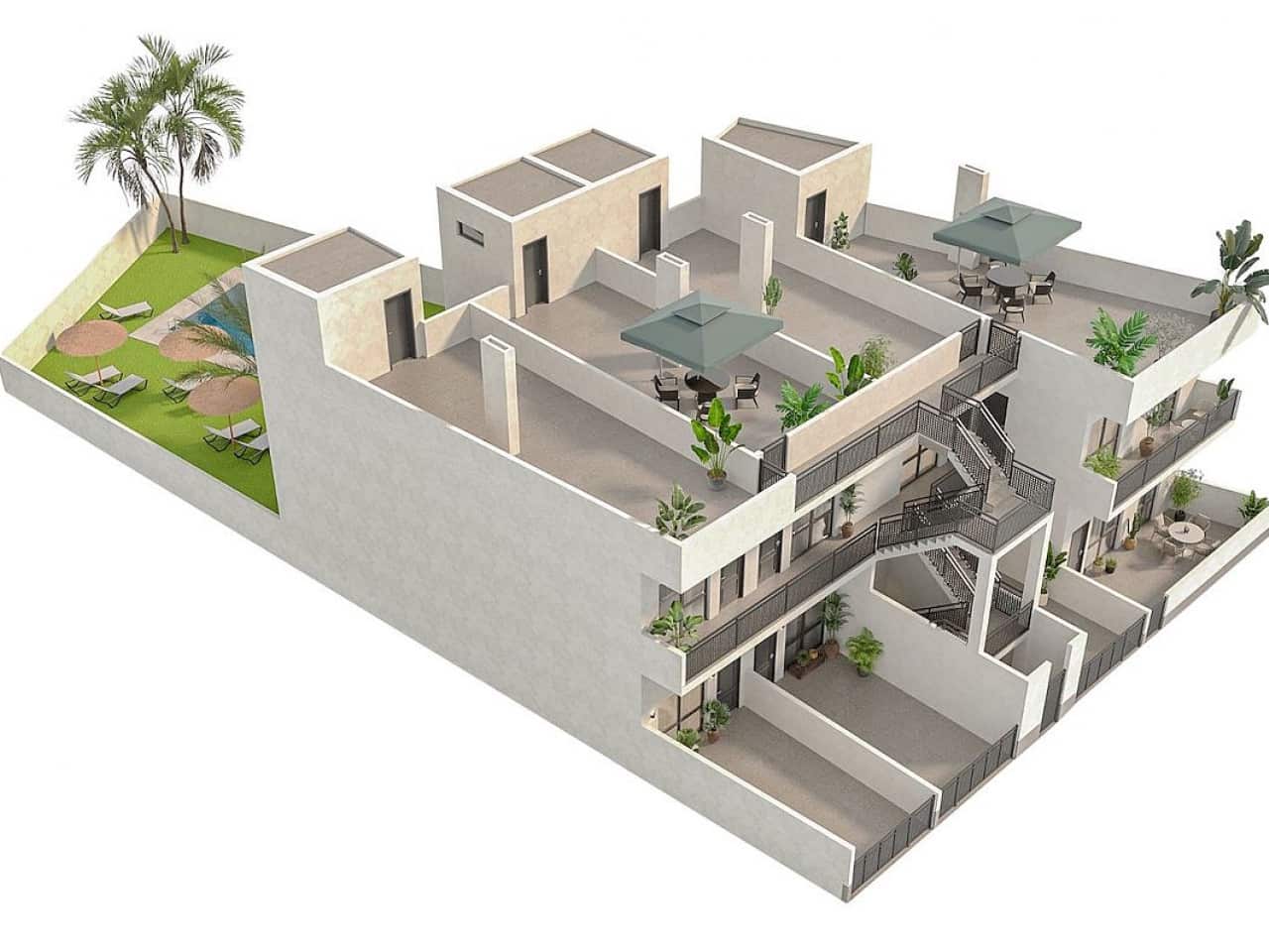 2 camera da letto Villetta a Schiera in vendita in Hondon de las Nieves con piscina - 136.900 € (Rif: 9608316)