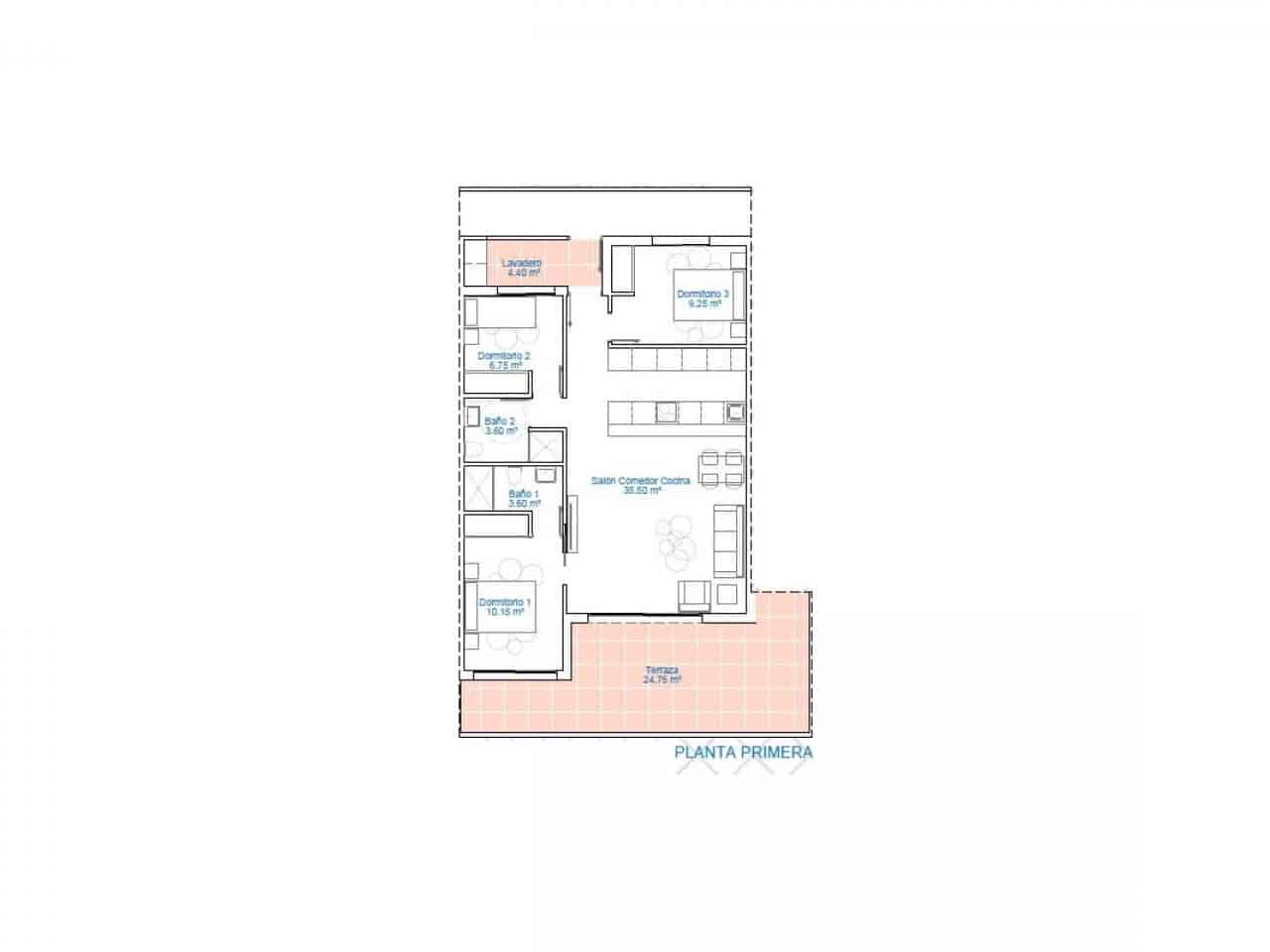 3 bedroom Apartment for sale in Pilar de la Horadada with pool - € 294,900 (Ref: 9616258)