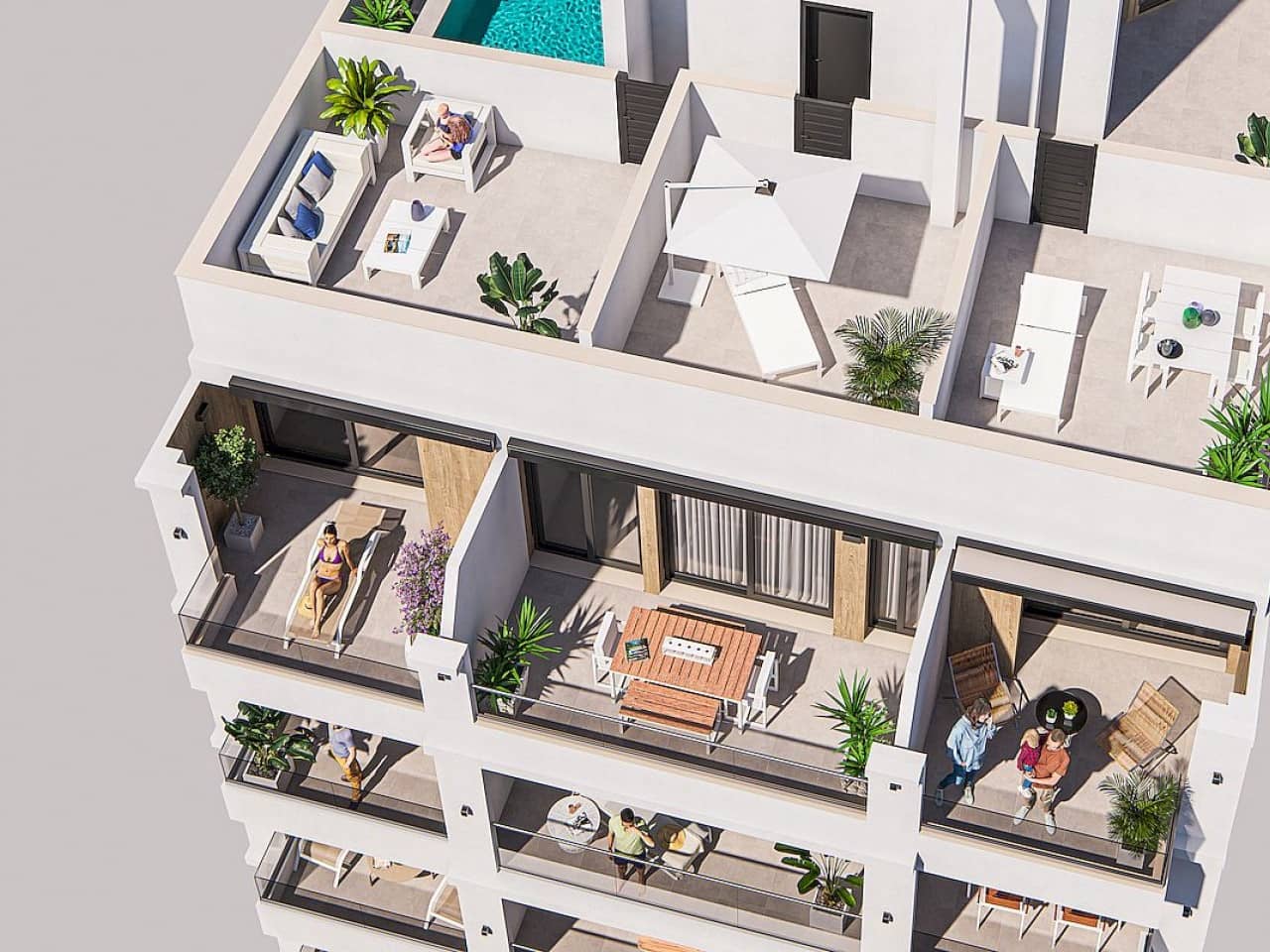 Huoneisto myytävänä paikassa Torrevieja mukana uima-altaan - 125 000 € (Ref: 9652268)