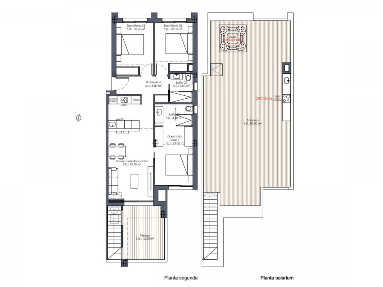 2 soveværelse Penthouse til salg i Los Alcazares med swimmingpool - € 359.000 (Ref: 9712405)