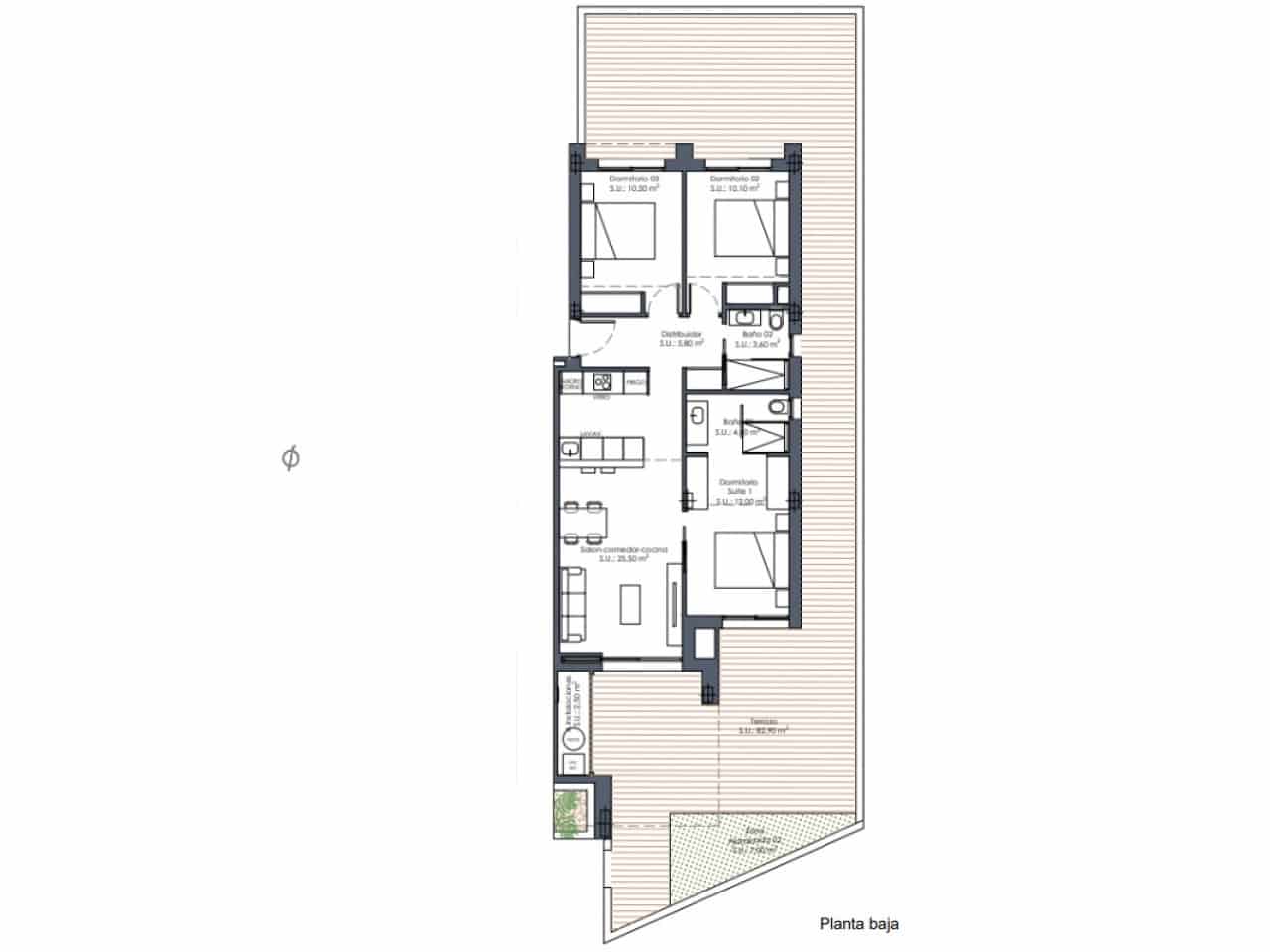 3 soveværelse Penthouse til salg i Los Alcazares med swimmingpool - € 409.000 (Ref: 9712406)