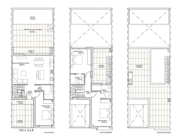 3 camera da letto Casa in vendita in San Javier con piscina - 299.900 € (Rif: 9720229)