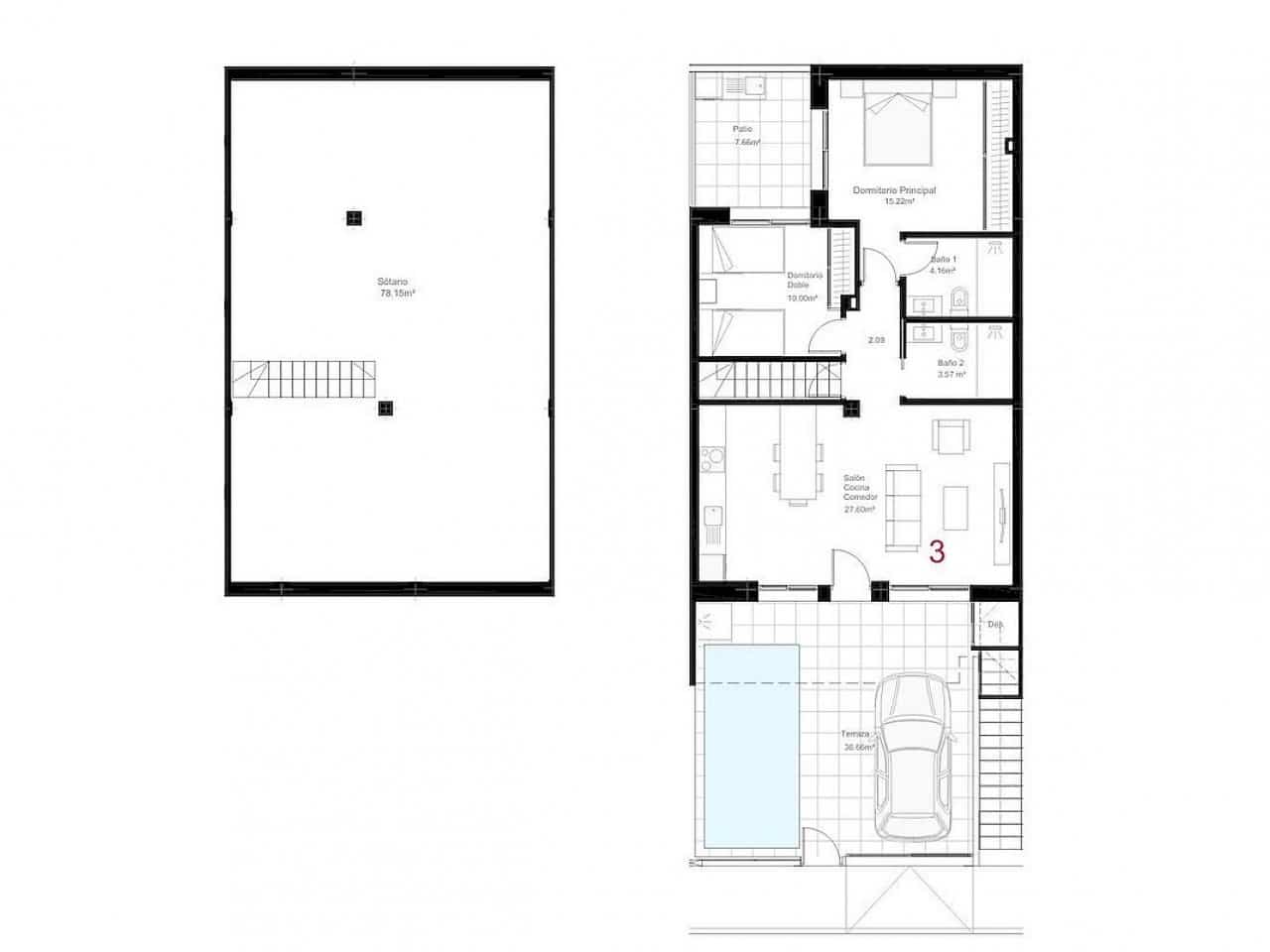 2 camera da letto Villetta a Schiera in vendita in San Pedro del Pinatar con piscina - 319.900 € (Rif: 9720232)