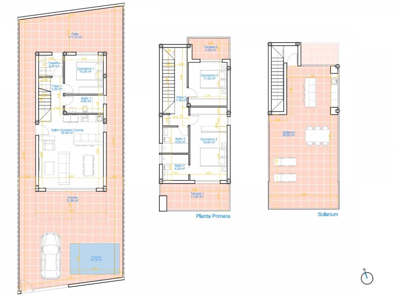 Chalet de 3 habitaciones en Pilar de la Horadada en venta con piscina garaje - 550.000 € (Ref: 9732466)