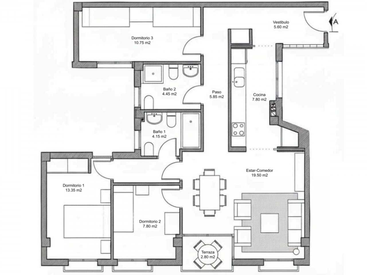 1 makuuhuone Huoneisto myytävänä paikassa Avileses - 78 000 € (Ref: 9739091)