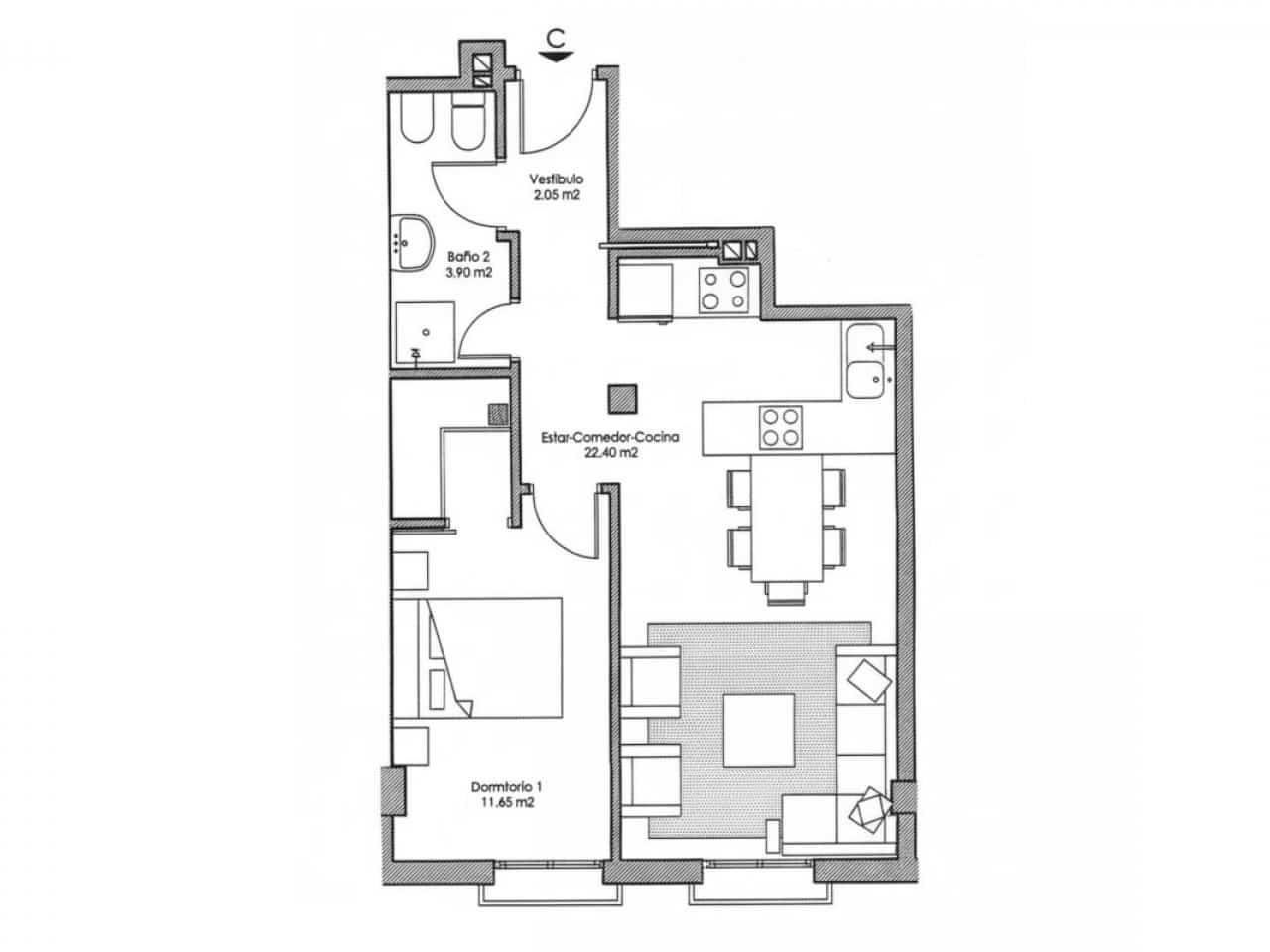 3 makuuhuone Huoneisto myytävänä paikassa Avileses - 139 000 € (Ref: 9739093)