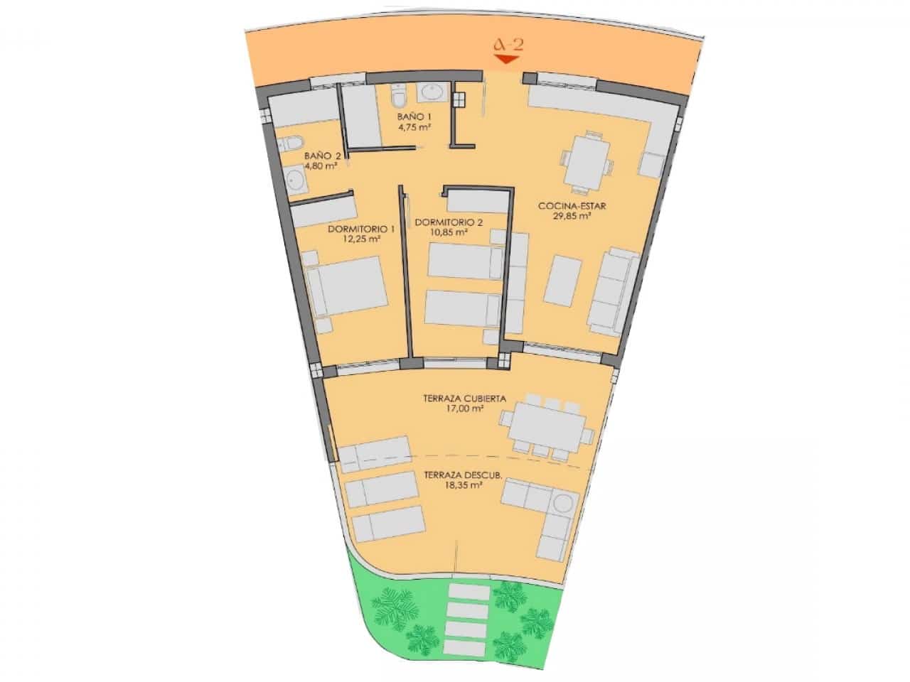 Apartamento de 2 habitaciones en Los Alcázares en venta con piscina garaje - 299.900 € (Ref: 9739095)