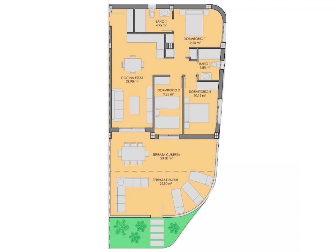 3 chambre Appartement à vendre à Los Alcazares avec piscine garage - 329 900 € (Ref: 9739096)