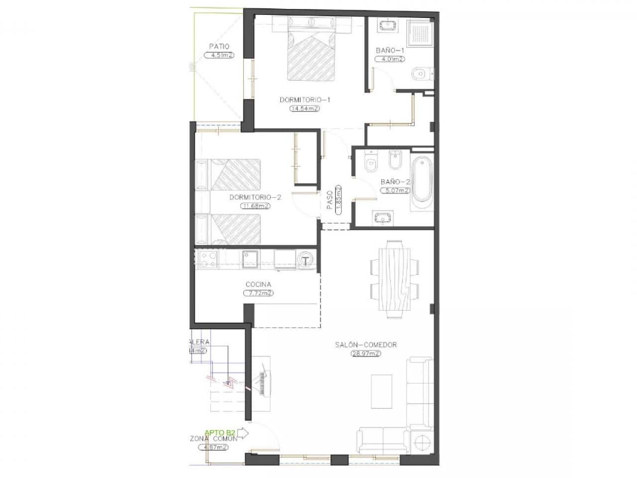 2 bedroom Penthouse for sale in Cuevas del Almanzora with pool - € 135,900 (Ref: 9742109)