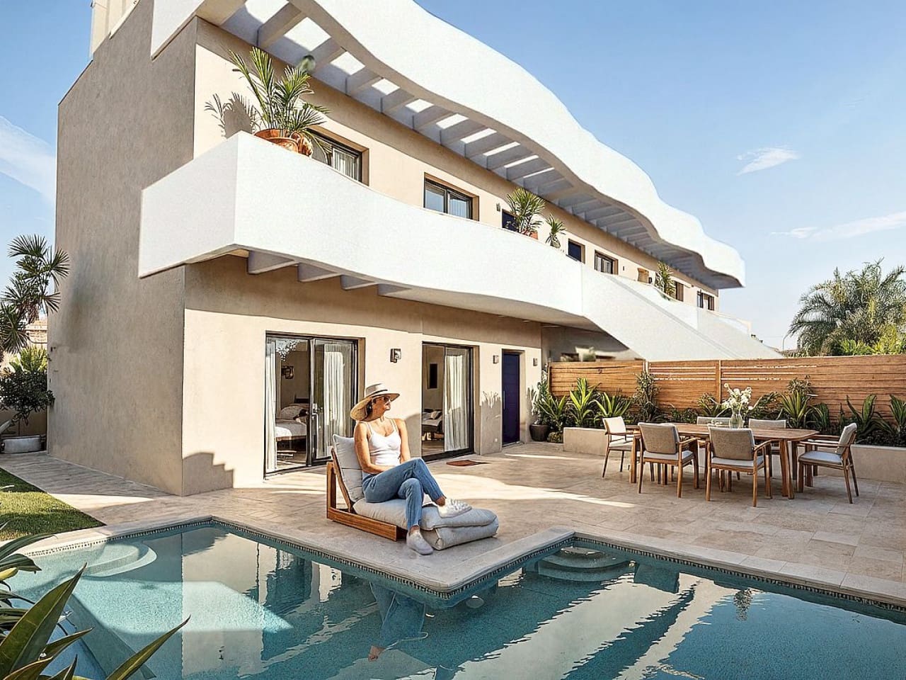 3 sovrum Radhus till salu i Pilar de la Horadada med pool garage - 369 900 € (Ref: 9778384)