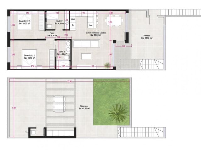 2 slaapkamer Rijtjeshuis te koop in Condado de Alhama, Alhama de Murcia met zwembad garage - € 240.000 (Ref: 9794988)