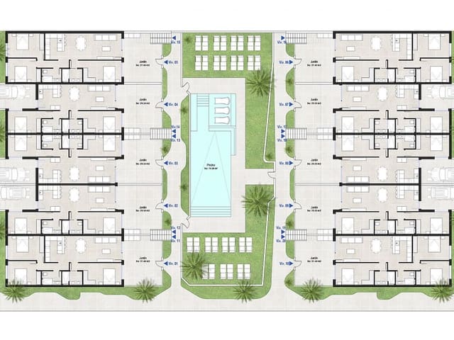 2 slaapkamer Rijtjeshuis te koop in Condado de Alhama, Alhama de Murcia met zwembad - € 280.000 (Ref: 9794989)