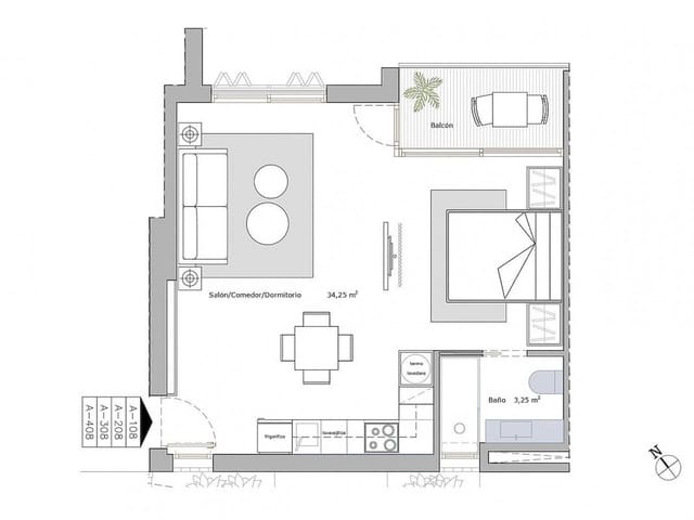 2 soveværelse Lejlighed til salg i Lo Pagan, San Pedro del Pinatar med swimmingpool garage - € 187.900 (Ref: 9797385)