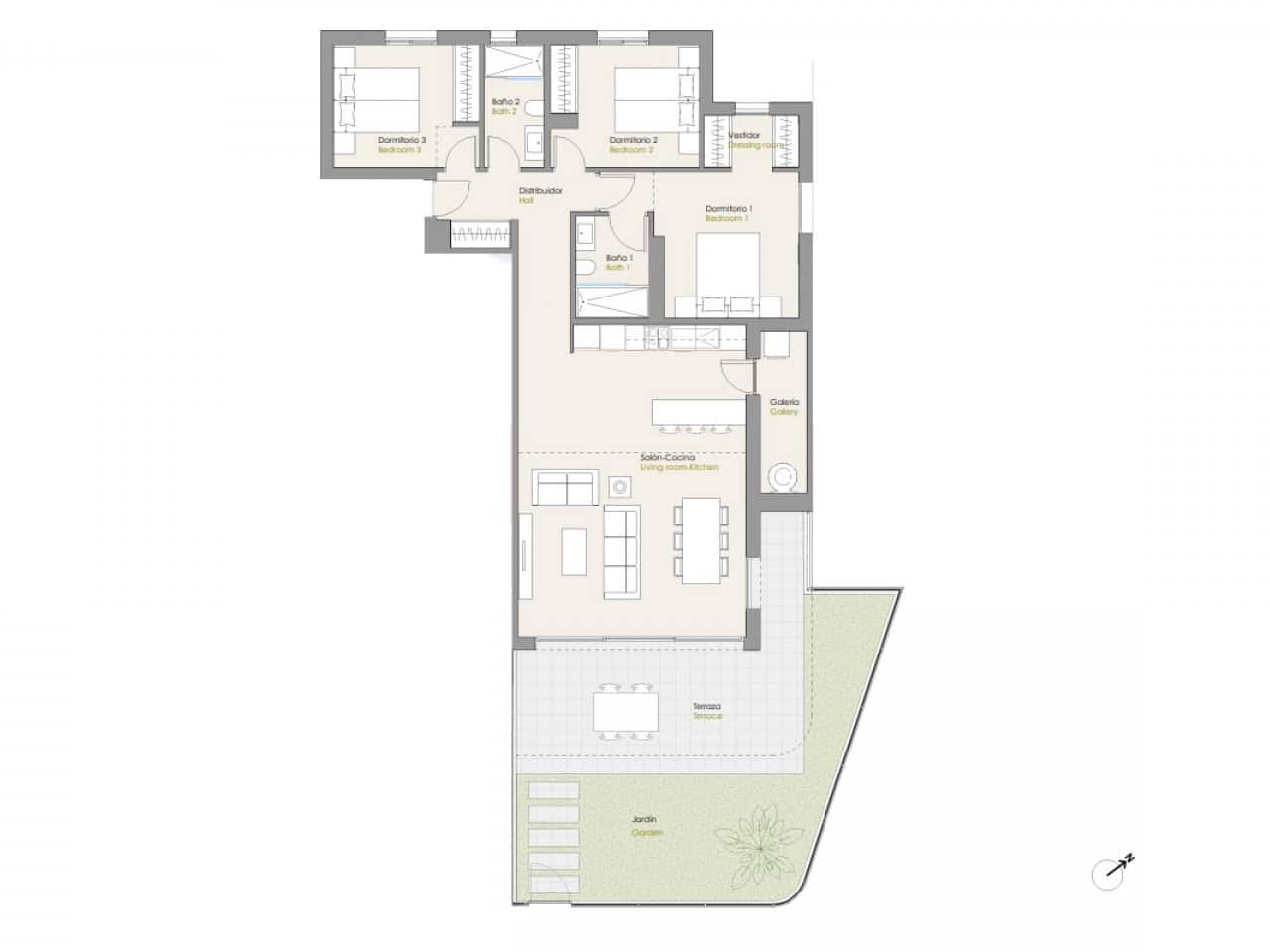 2 makuuhuone Huoneisto myytävänä paikassa Benidorm mukana uima-altaan - 440 000 € (Ref: 9812371)