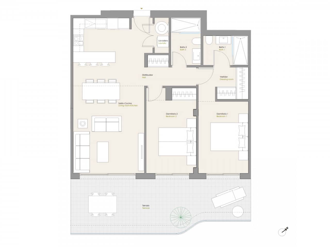 3 Zimmer Apartment zu verkaufen in Benidorm mit Pool - 495.000 € (Ref: 9812373)