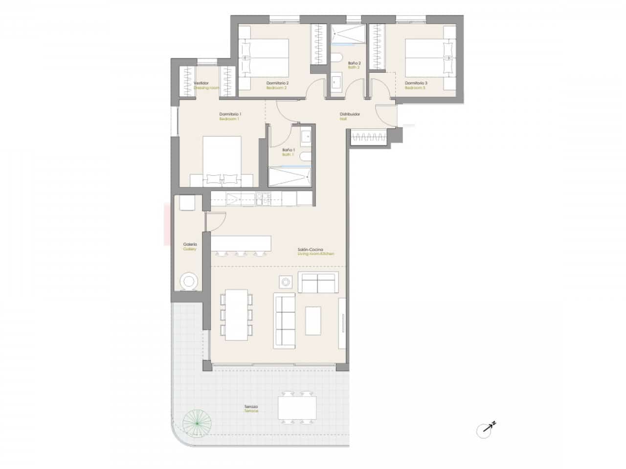 2 soverom Penthouse til salgs i Benidorm med svømmebasseng - € 630 000 (Ref: 9812375)