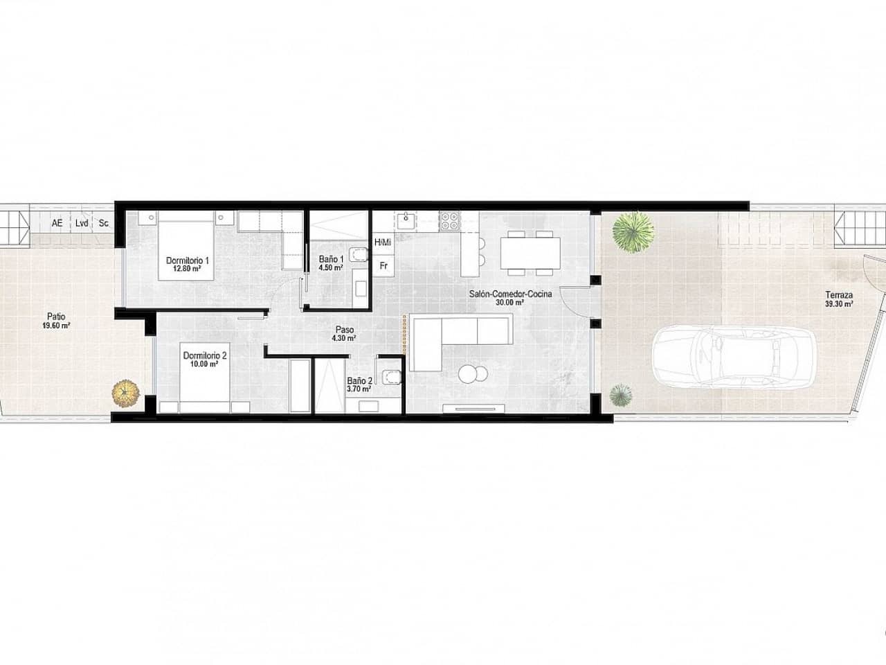 2 camera da letto Villetta a Schiera in vendita in San Pedro del Pinatar con piscina garage - 249.900 € (Rif: 9816072)