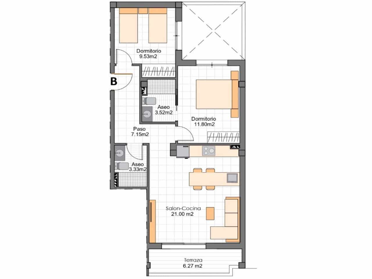 2 soveværelse Lejlighed til salg i Lo Pagan med swimmingpool garage - € 249.900 (Ref: 9831961)