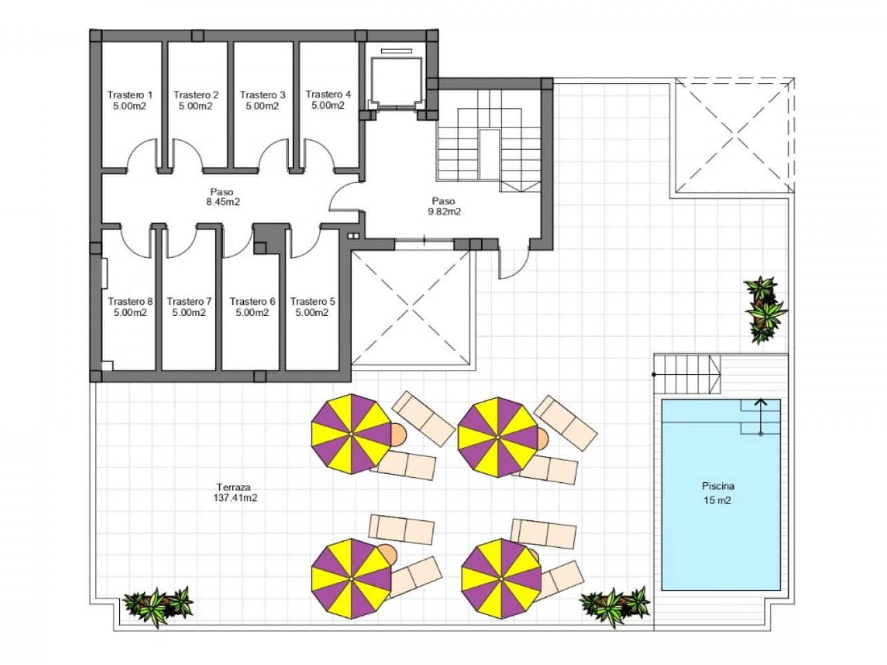 Ático de 2 habitaciones en Lo Pagan en venta con piscina garaje - 259.900 € (Ref: 9831963)
